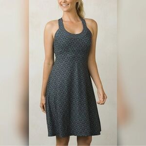 PRANA Women's Athletic Tennis Pickleball Dress Black Gray
